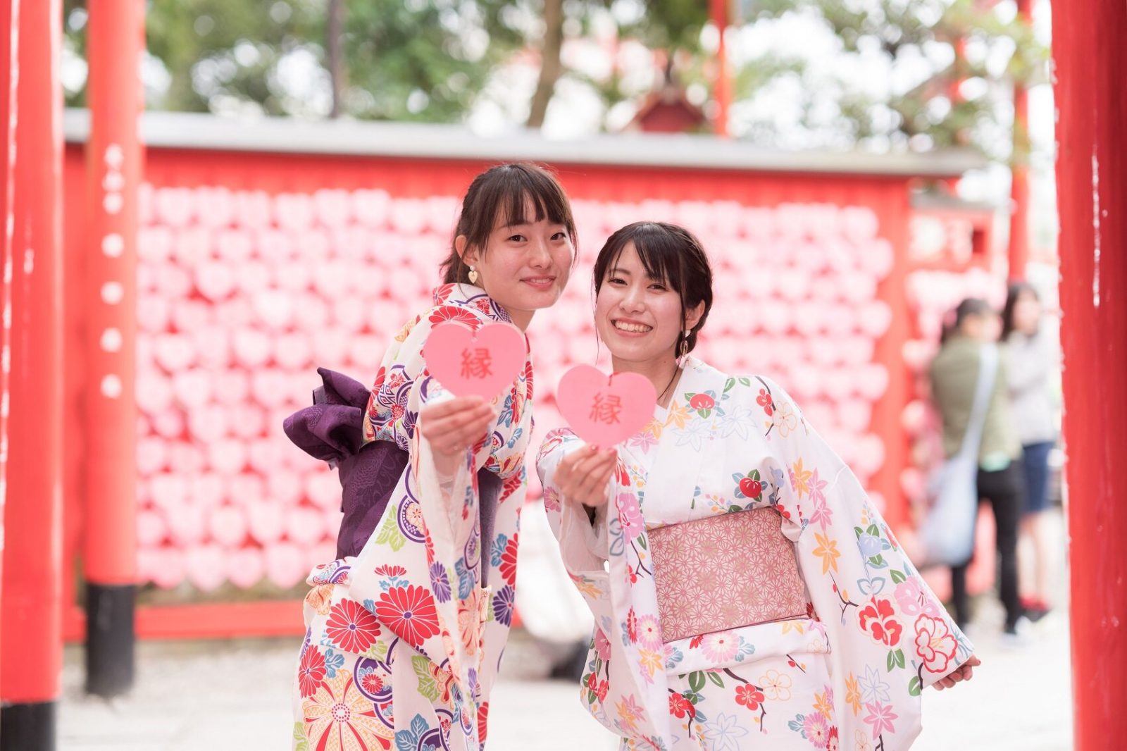 浴衣で縁結び神社