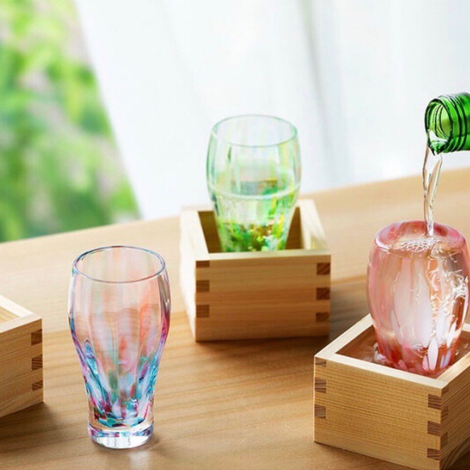 津軽びいどろの「桝酒杯 風の香」シリーズ