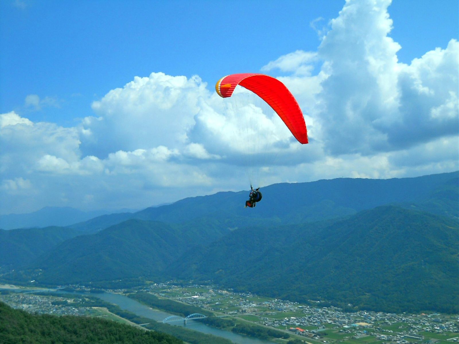 東みよし町のパラグライダー体験