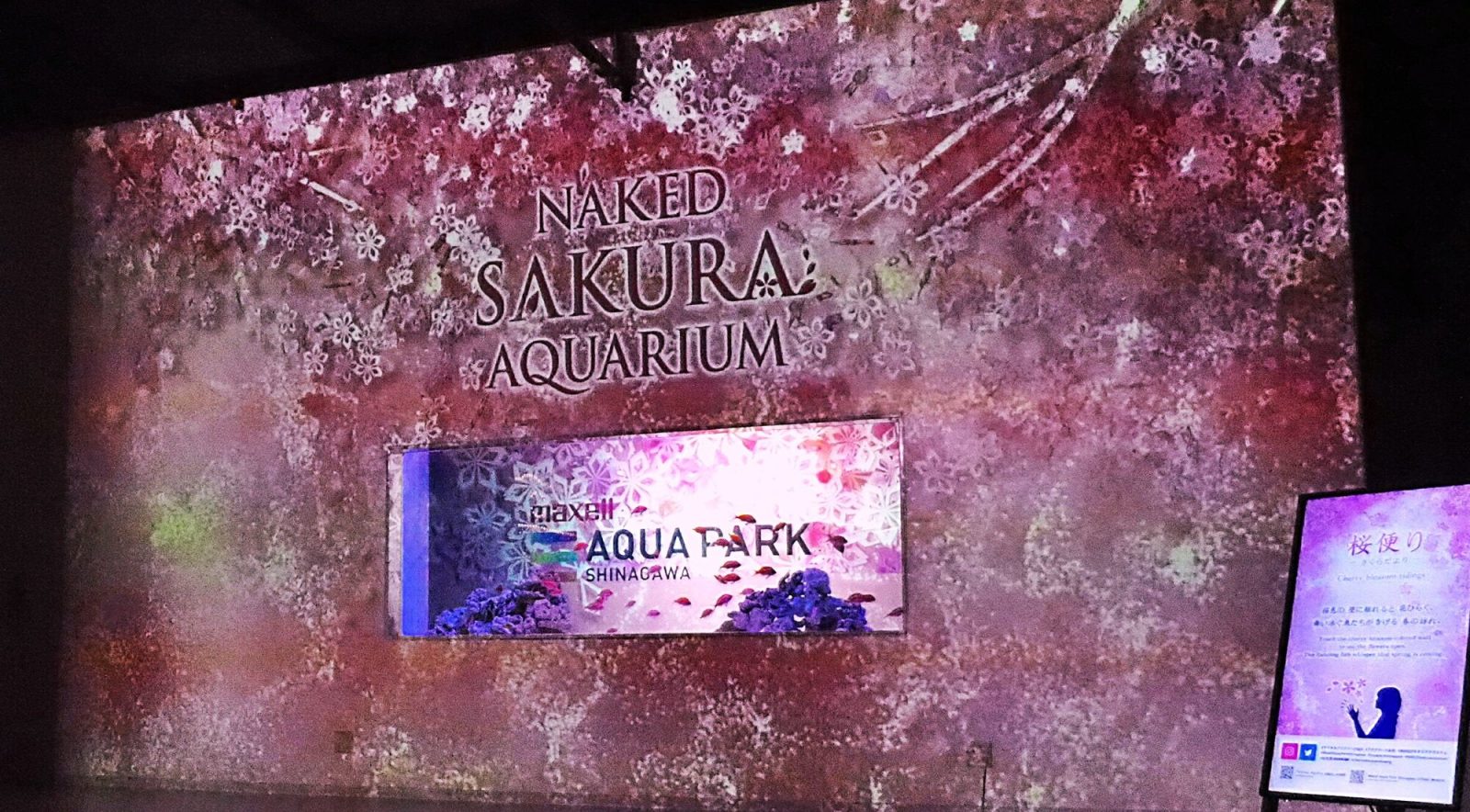 マクセル アクアパーク品川のエントランス『桜便り』