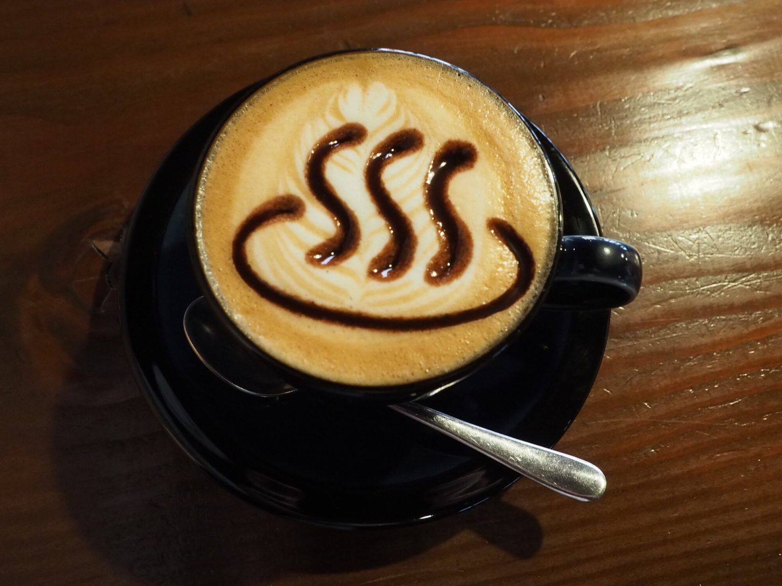 四万温泉-温泉マークのカプチーノ