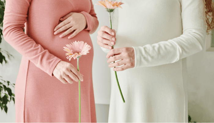 妊娠している女性