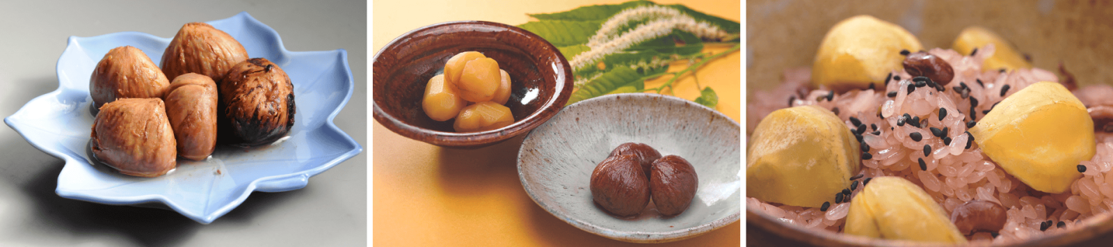 茨城県の栗を使った渋皮煮、甘露煮、栗ごはん