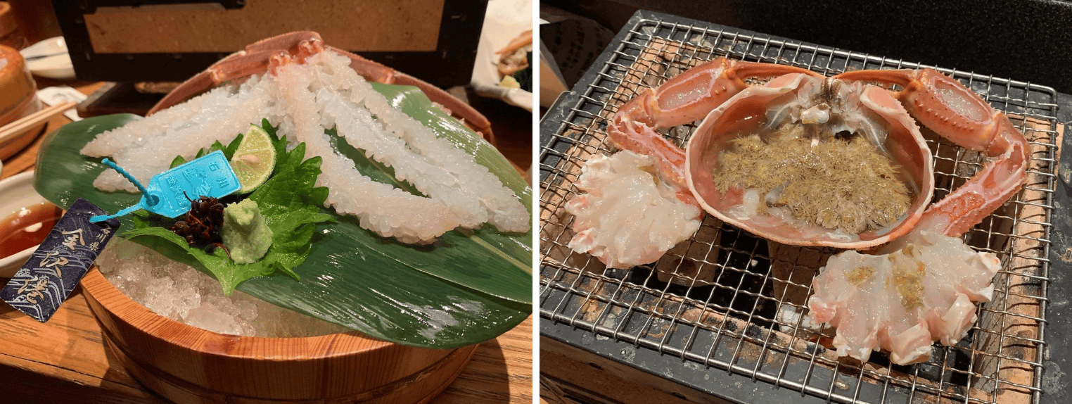 近江町・海鮮市場料理 市の蔵の蟹料理
