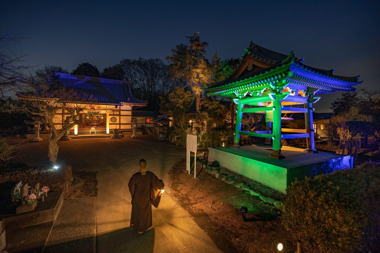 TEMPLE STAY ZENSŌのライトアップ