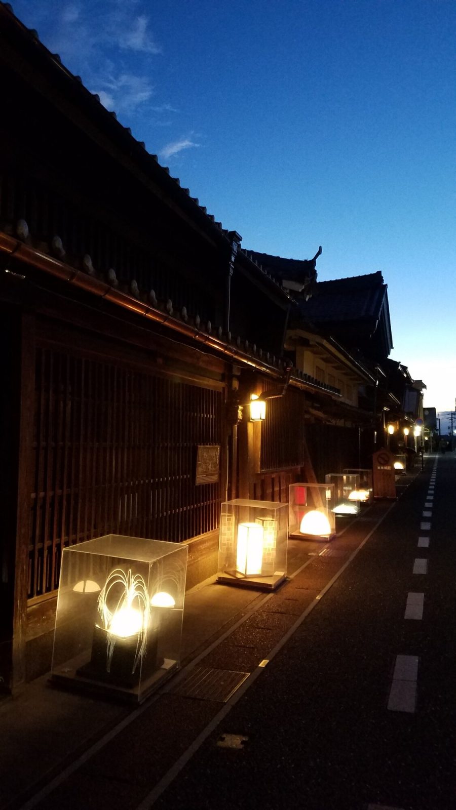 岐阜県美濃市の美濃和紙あかりアート展