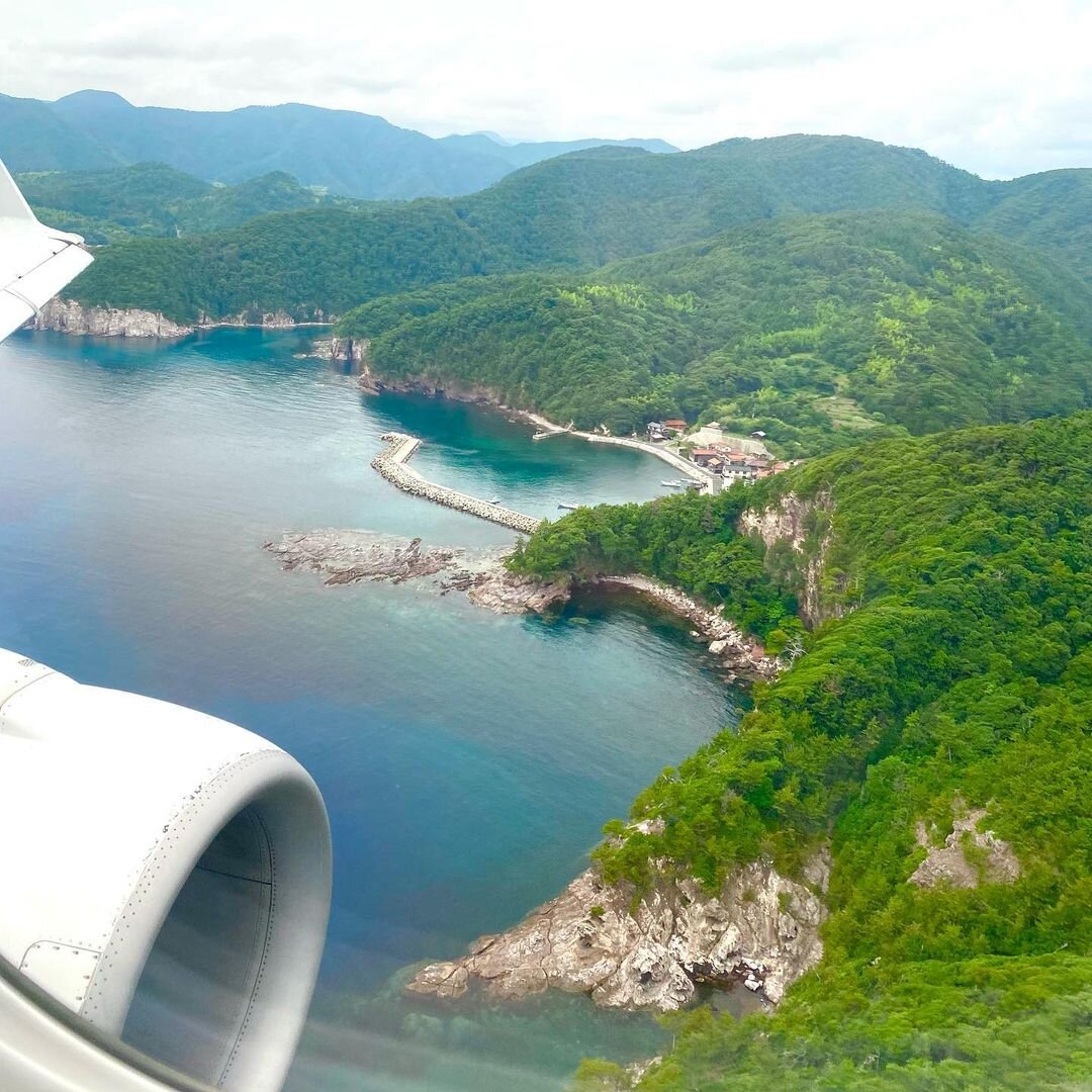 飛行機から見る島根県隠岐