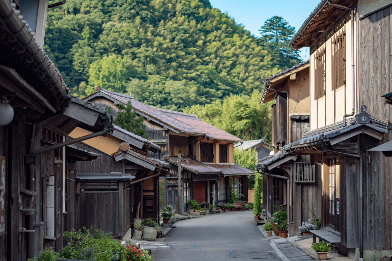 石見の温泉津の風景