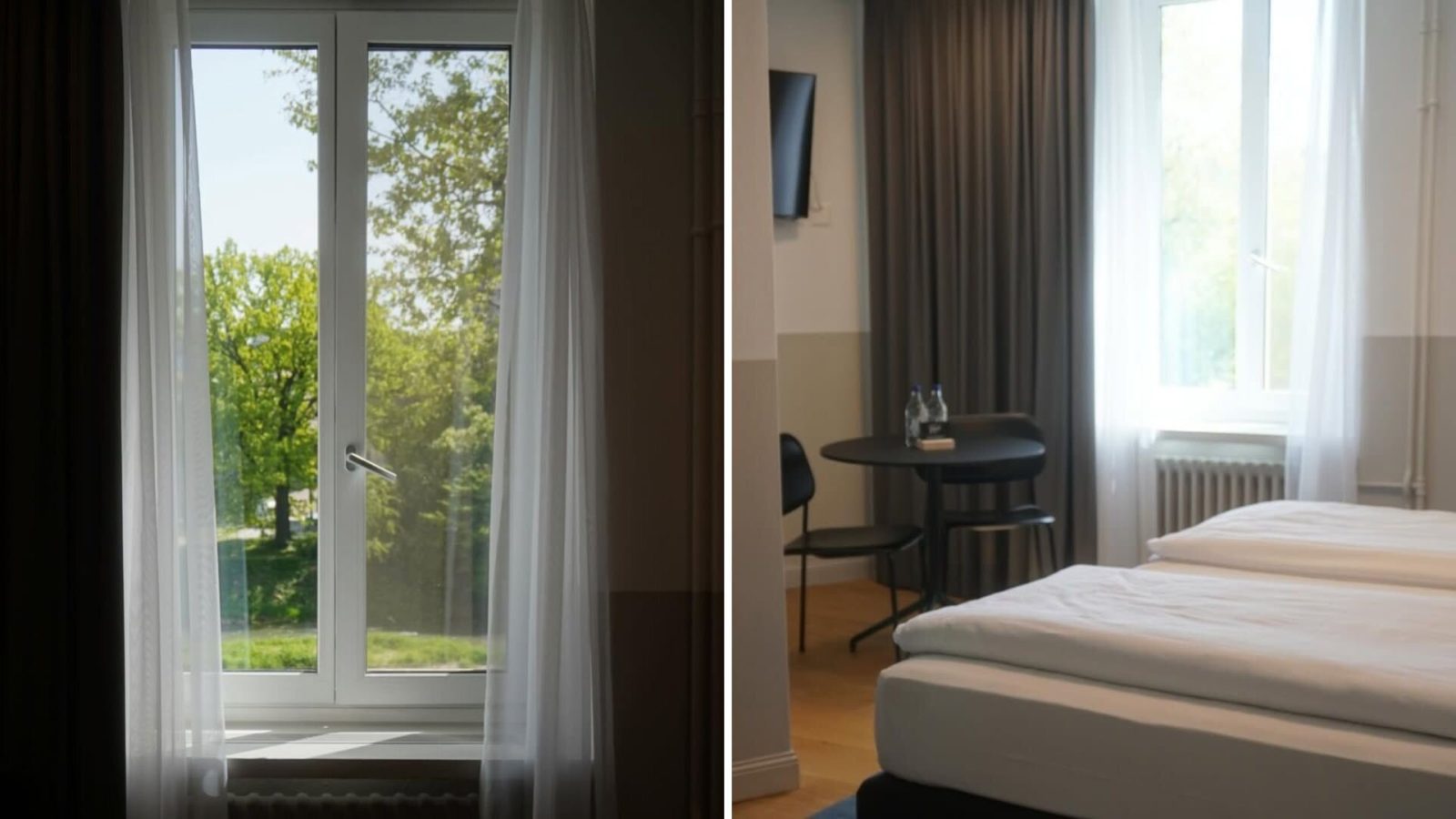窓から覗く緑の庭が美しいFred Hotel Zürich Hauptbahnhof