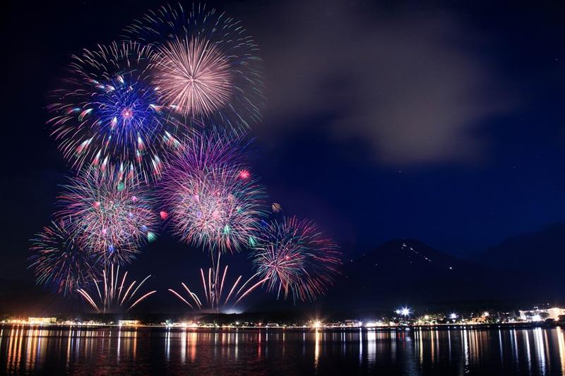 山中湖報湖祭花火