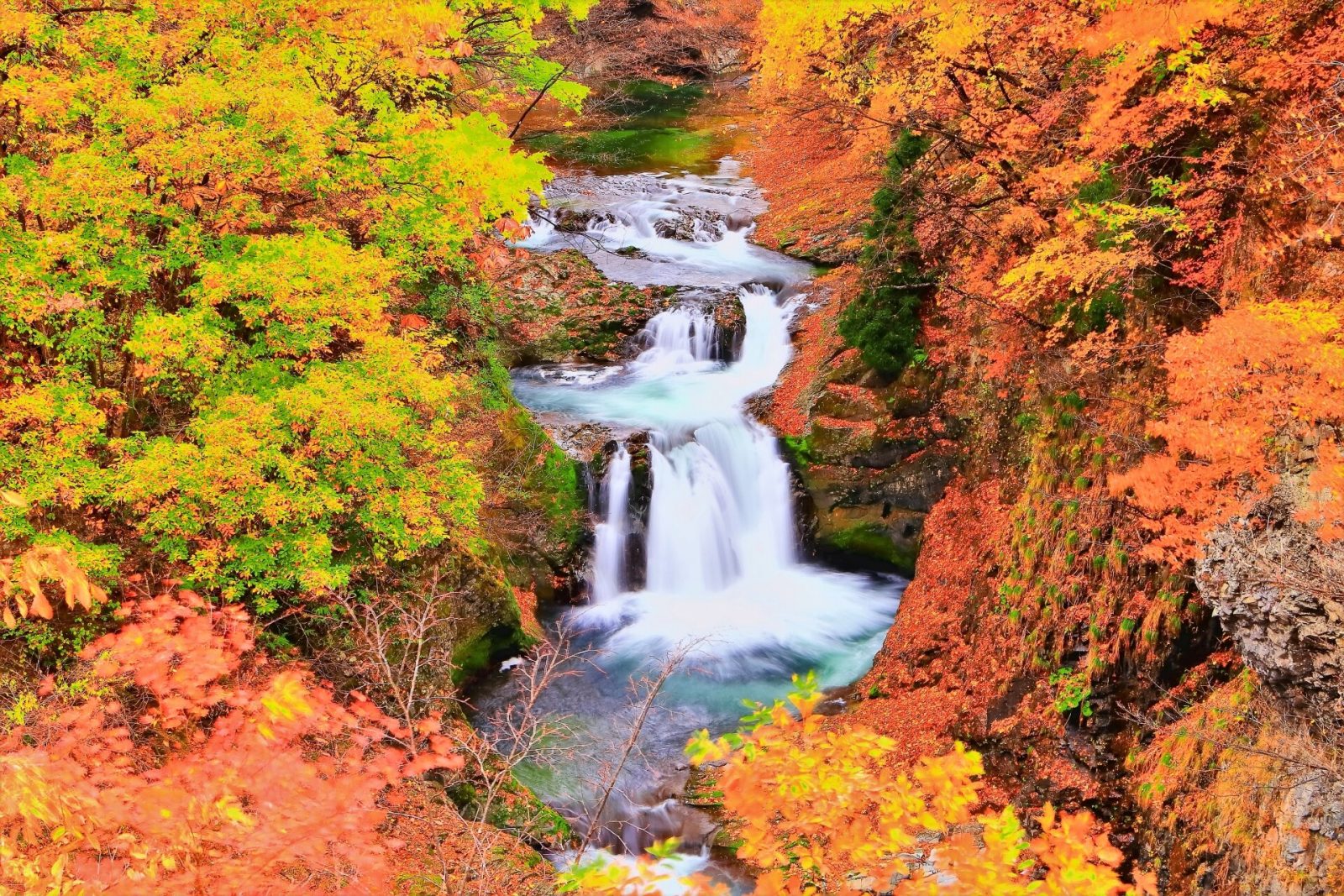 仙台・鳳鳴四十八滝の紅葉