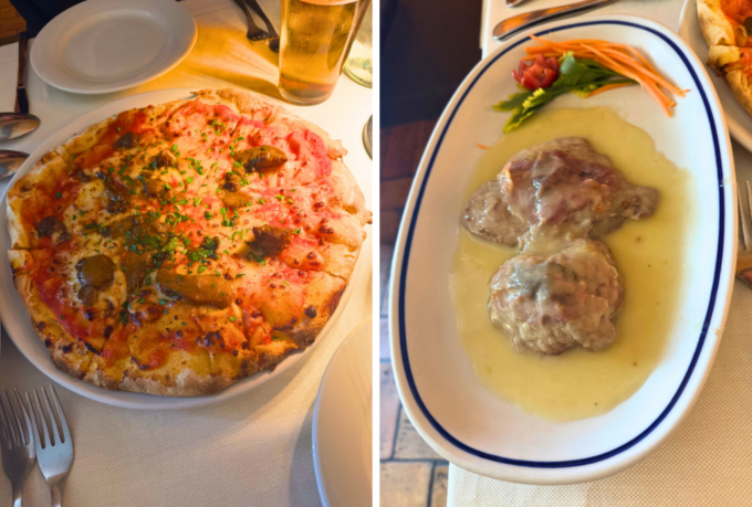 ローマピザとお肉料理