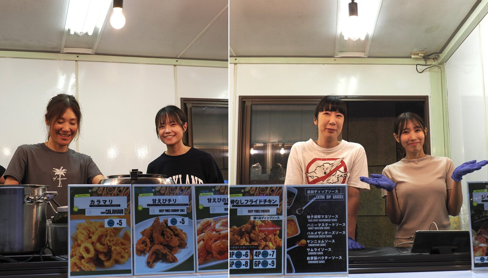 ベルギービールウィークエンド六本木でフードを提供する人たち