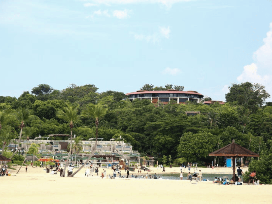 セントーサ島のビーチ