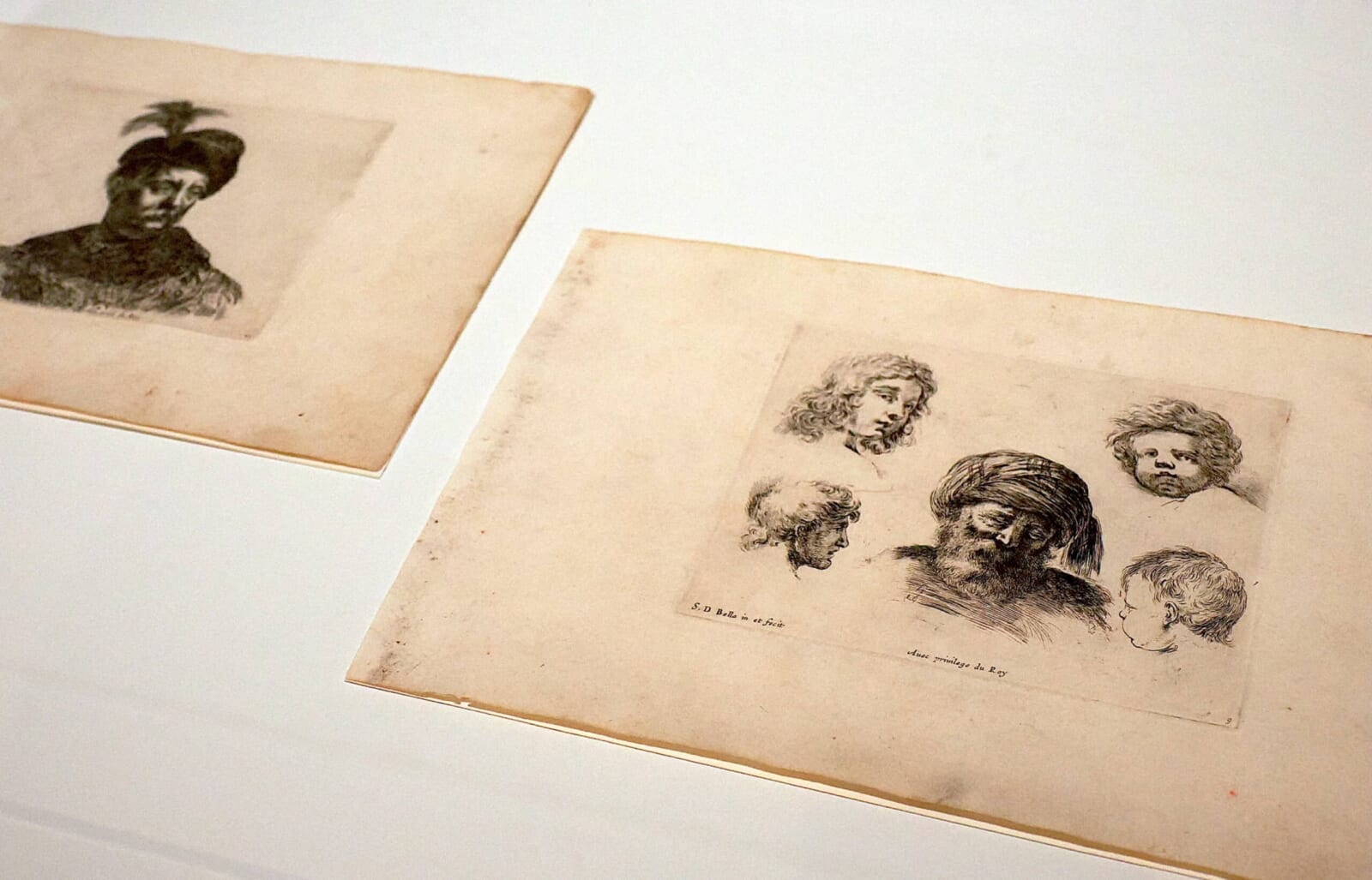 レンブラントに影響を受けた後世の版画家による作品2点