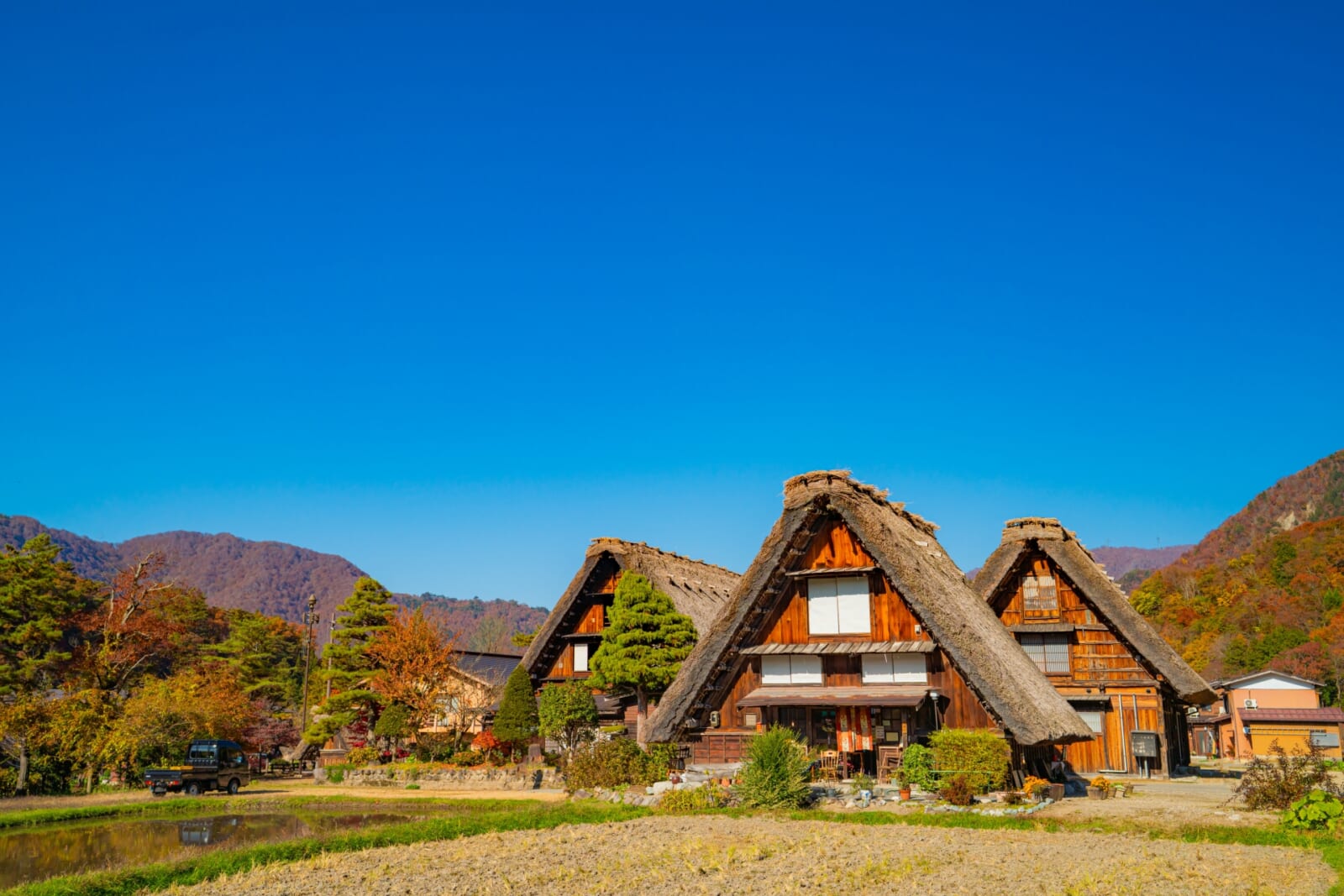 岐阜県白川村　秋の白川郷の風景